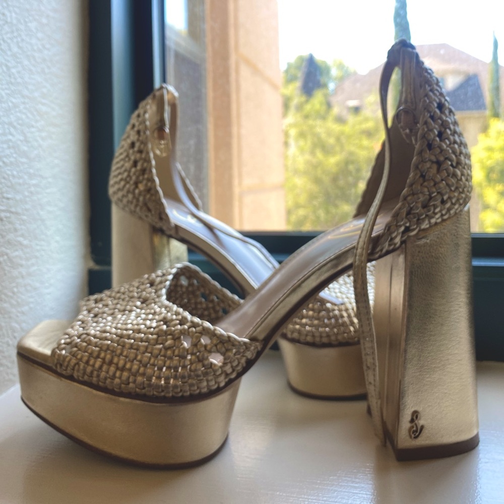 Sam Edelman Gold Platform Sandal